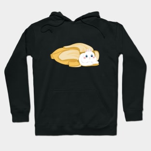 Rabbit pop up inside banana _ Bunniesmee Hoodie